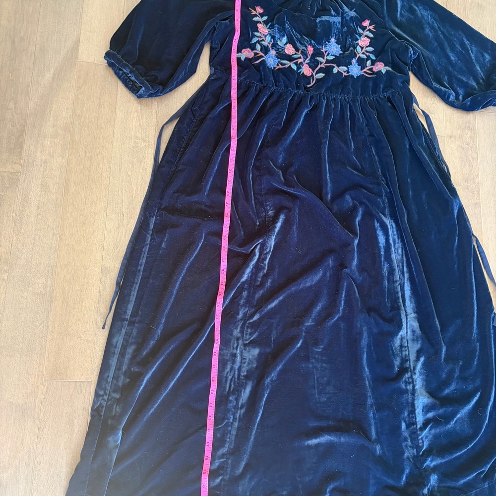 April Cornell Midnight Blue Velvet Dress - Picture 5 of 8